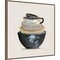 A Stack Of Blue Bowls by Patricia Pinto Framed Canvas Wall Art